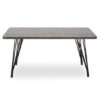 Anode Rectangular Wooden Dining Table In Dark Grey
