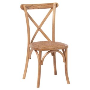 Hapron Cross Back Wooden Dining Chair In Light Oak