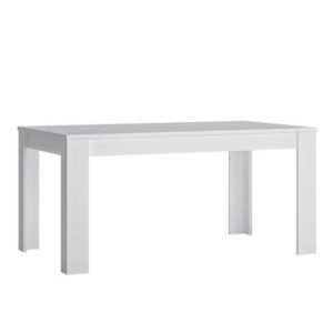 Lyco 160cm Extending High Gloss Dining Table In White