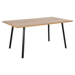 Cenote Wooden Dining Table Rectangular In Oak And Black