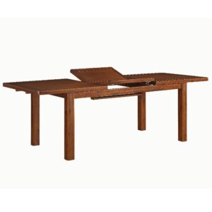 Areli Large Wooden Extending Dining Table In Dark Brown