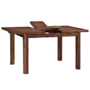Areli Small Wooden Extending Dining Table In Dark Brown