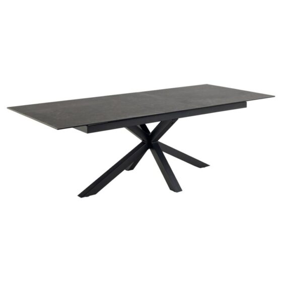 Hyeres Large Ceramic Extending Dining Table In Black Fairbanks