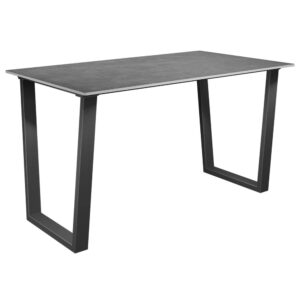 Cerritos Ceramic Rectangular Dining Table In Matte Grey