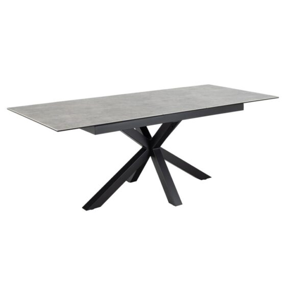 Hyeres Small Ceramic Extending Dining Table In Grey Anista