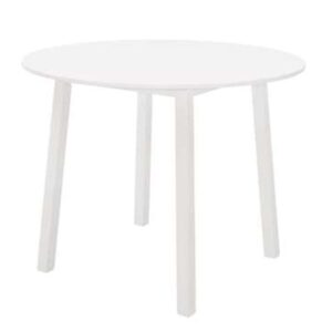 Pueblo Wooden Round Dining Table In White