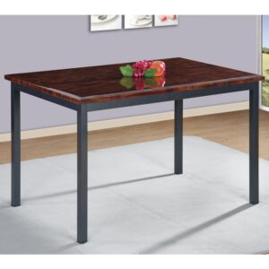 Ruston Large Gloss Dining Table In Brown Marble Effect