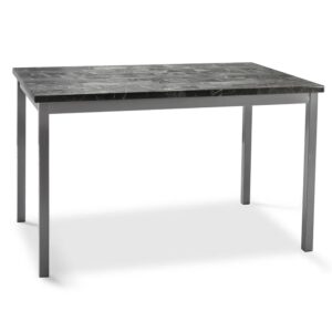 Ruston Small Gloss Dining Table In Grey Marble Effect