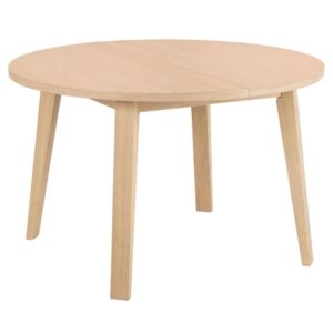 Alisto Wooden Round Dining Table In White Oak