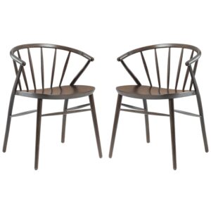 Abiquiu Antique Grey Wooden Dining Chairs In Pair