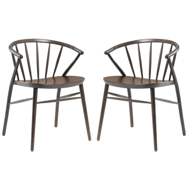 Abiquiu Antique Grey Wooden Dining Chairs In Pair