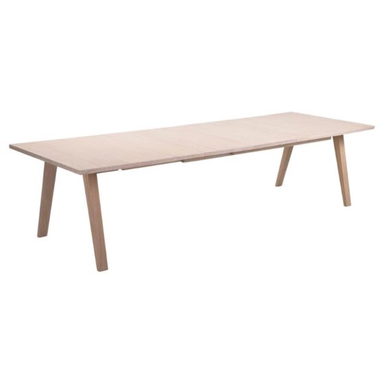 Alisto Wooden Extending Dining Table In White Oak