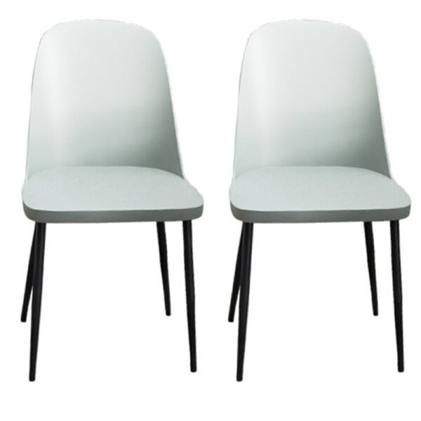 Arta Duo Light Grey Plastic Dining Chairs In Pair
