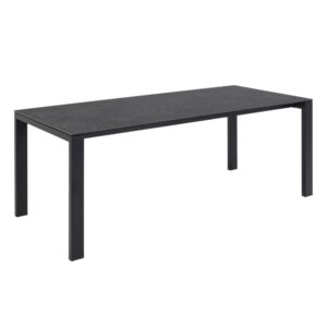 Benton Ceramic Rectangular Dining Table In Black