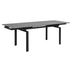 Halle Ceramic Extending Dining Table In Black Fairbanks