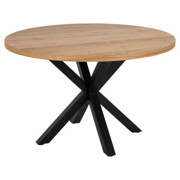 Hyeres Wooden Round Dining Table In Wild Oak