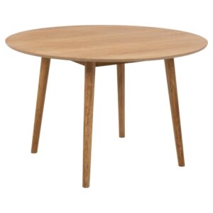 Nephi Wooden Round Dining Table In Oak