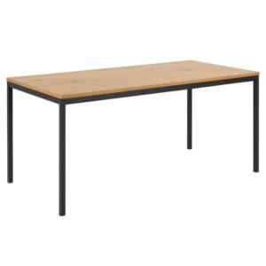 Salvo Wooden Rectangular Dining Table In Matt Wild Oak