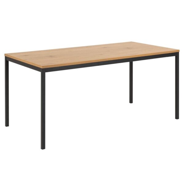 Salvo Wooden Rectangular Dining Table In Matt Wild Oak