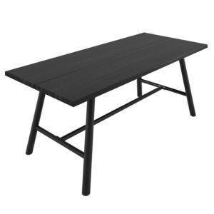 Ipswich Wooden Dining Table – Black