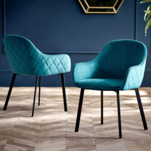 Lajas Teal Velvet Dining Chairs – Pair