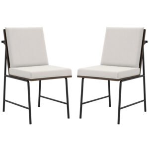 Seattle White Wooden Dining Chairs – Pair