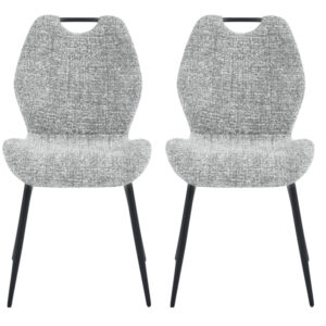 Tomah Light Grey Fabric Dining Chairs – Pair