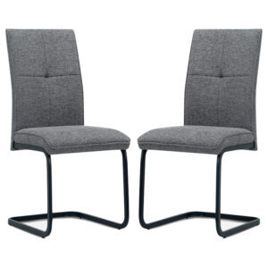 Vauxhall Grey Fabric Dining Chairs – Pair