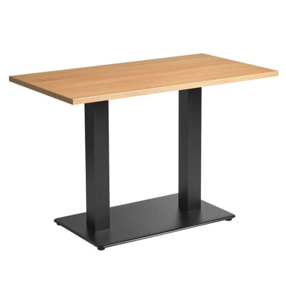 Wappapello Small Wooden Dining Table In Kaffee Light Oak