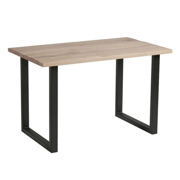 Worley 120cm Wooden Dining Table In Extra White And Black